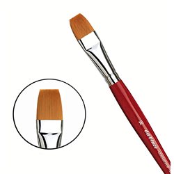 Синтетика плоская коричневая COSMOTOP-SPIN №16 /короткая красная ручка