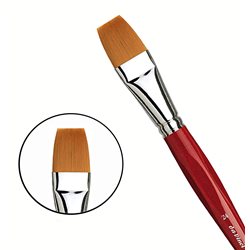 Синтетика плоская коричневая COSMOTOP-SPIN №24 /короткая красная ручка