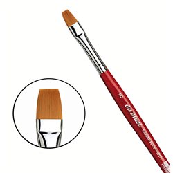 Синтетика плоская коричневая COSMOTOP-SPIN №8 /короткая красная ручка