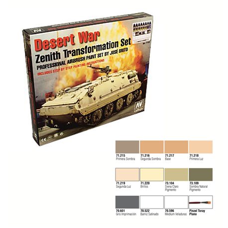 Набор Model Air- Desert War (краски, грунт, пигменты, вспомог.)