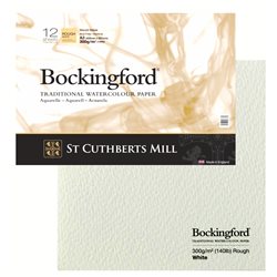 Блок акварельной бумаги Bockingford Rough 300 г/м, 29,7х42 см (А3), 12 листов, крупное зерно