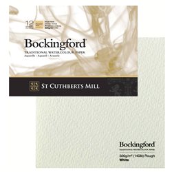 Блок акварельной бумаги Bockingford Rough 300 г/м, 21х29,7 см (А4), 12 листов, крупное зерно