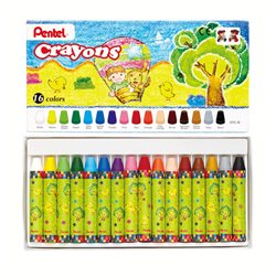 Восковые мелки Pentel Crayons в картоне 16 шт