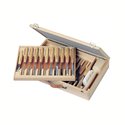 Набор полноразмерных стамесок в деревянном кейсе Pfeil HBS-25 (25 предметов)