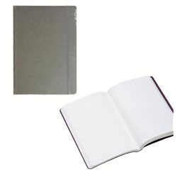 Ноотбук серый с резинкой А5, 80 листов 85 г/м2