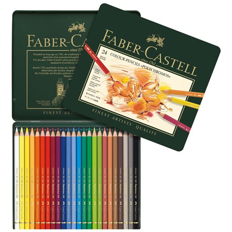 Набор цветн.карандашей Polychromos Faber Castell 24 цв.в метал.кор.