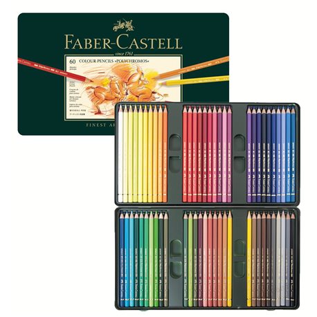 Набор цветн.карандашей Polychromos Faber Castell 60 цв.в метал.кор.