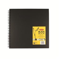 Альбом Black Book для эскизов 30,5х30,5 см/черн.бумага, спираль, 40 л./200 гр