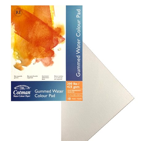 Альбом для акварельных красок Cotman, на склейке, холодного прессования, 425 гр/м2, 305х228 мм, 10л