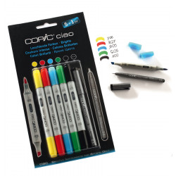 Набор маркеров "COPIC CIAO Bright Colors" (5+1 шт)