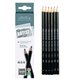 Набор графитовых карандашей Artist Studio Line - 6 карандашей для графики, твердости 2хB, 2xHB, 2хF