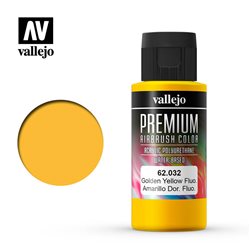 Краска акрил-уретановая Vallejo Premium/ золотистый флуо