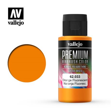 Краска акрил-уретановая Vallejo Premium/ оранжевый флуо