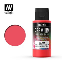 Краска акрил-уретановая Vallejo Premium/ алый флуо
