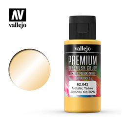 Краска акрил-уретановая Vallejo Premium/ металлик желтый