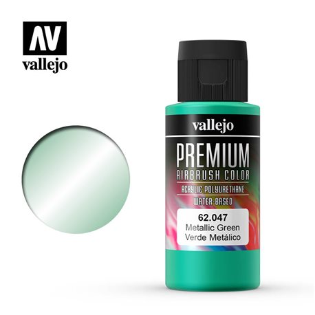 Краска акрил-уретановая Vallejo Premium/ металлик зеленый