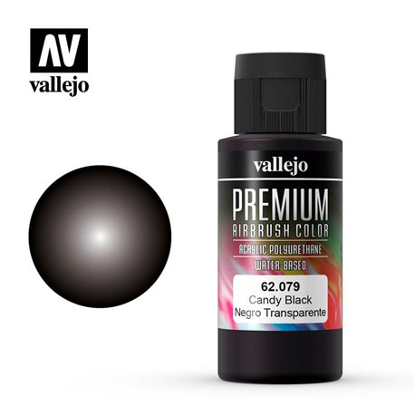 Краска акрил-уретановая Vallejo Premium/ черный candy