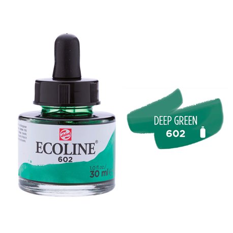 Жидкая акварель "ECOLINE" 602 Зеленый темный