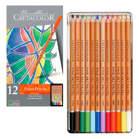 Набор пастельных карандашей FINE ART PASTEL, в металлической коробке, 12 цветов