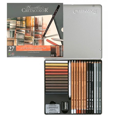 Базовый художественны набор для рисования "CREATIVO", 27 шт.