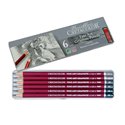 Набор высокохудожественных графитовых карандашей CLEOS, 6 мягкостей в металл.коробке 2H,HB,2B,4B,6B,8B