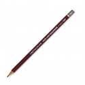 Профессиональный чернографитовый карандаш "CLEOS", твердость 2H