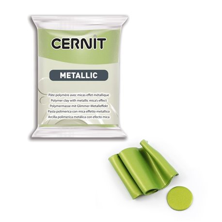 Полимерный моделин "Cernit Metallic" 56гр. зеленое золото