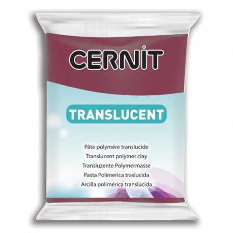 Полимерный моделин "Cernit Translucent" 56гр. прозрачный бордовый 411