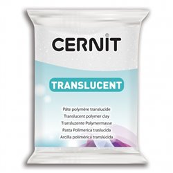 Полимерный моделин "Cernit Translucent" 56гр. белый с блестками 010