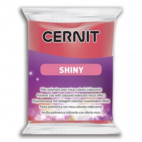 Полимерный моделин "Cernit Shiny" 56 гр./красный с эффектом слюды