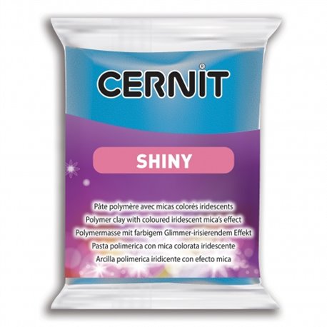 Полимерный моделин "Cernit Shiny" 56 гр./синий с эффектом слюды
