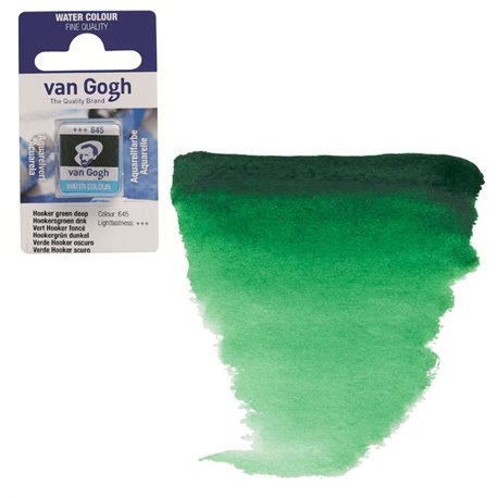 Краска акварельная Van Gogh кювета №645 Зеленый Хукера насыщенный
