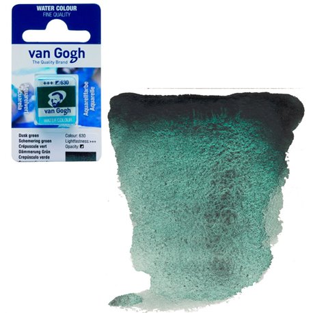 Краска акварельная Van Gogh кювета №630 Сумерочно-зеленый