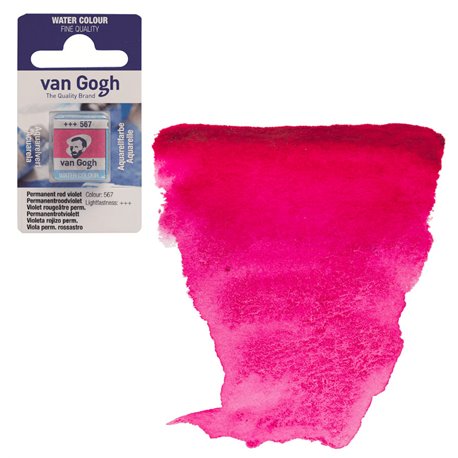Краска акварельная Van Gogh кювета №567 Красно-фиолетовый устойчивый
