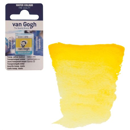 Краска акварельная Van Gogh кювета №272 Жёлтый средний прозрачный