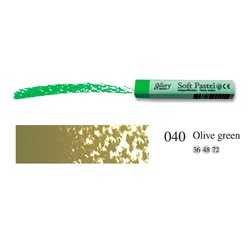 Пастель мягкая профессиональная квадратная цвет № 040 оливковый зеленый