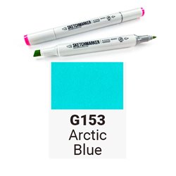Маркер SKETCHMARKER двухсторонний на спирт.основе цв.G153 Арктический голубой