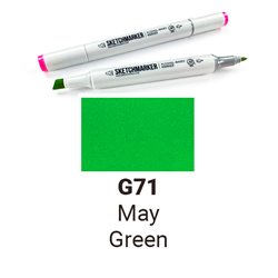 Маркер SKETCHMARKER двухсторонний на спирт.основе цв.G71 Майский зеленый