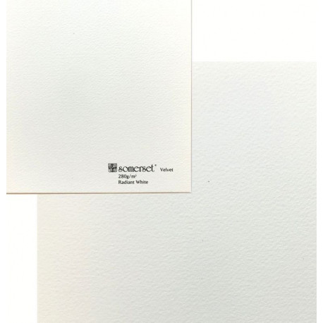 Бумага для печатных техник Somerset Velvet Radiant White, 280 г/м, 76х112 см, 4 рваных края