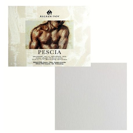 Блок Magnani PESCIA для печати 23*31 см 300 г/м, 20 листов, 100% хлопок