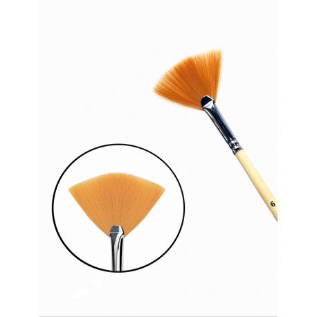 Кисть Синтетика веерная №6 Бук
