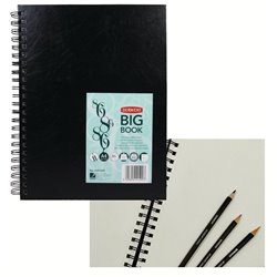 Альбом Sketch Book А4 для эскизов 86 л., 110 гр /спираль, тв. винил.обложка