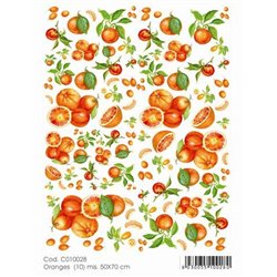 Декупажный лист "Апельсин" 50х70