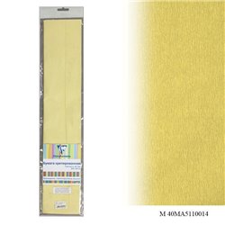 Бумага крепированная. 30 г/м2 , 200х50 см /Желтая бледная