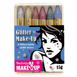 Набор маркеров с глиттером для макияжа Fantasy Aqua Make Up/ 6 цв.