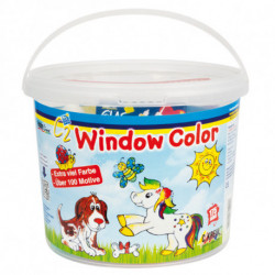 Набор для росписи стекла Hobby Line Window Color юбилейный, 7 цветов x 125 мл, фольга.