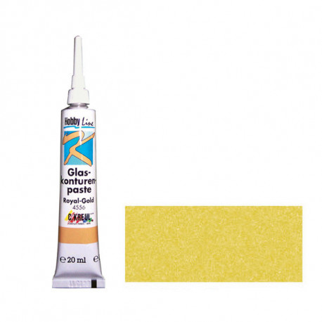 Золото/Контурная краска по стеклу Glas konturen paste, туба 20 мл