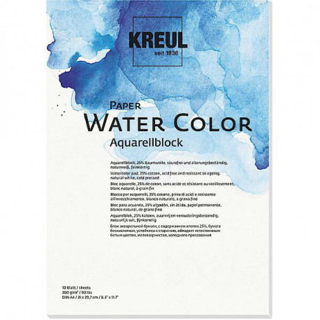 Блок акварельной бумаги Kreul, А3, 10 листов, 200 гр/м