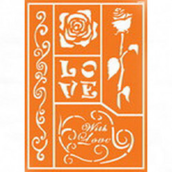 Трафарет для текстильных красок "Романтические розы"