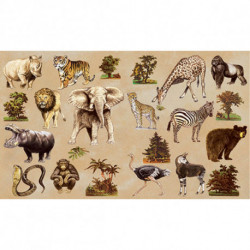 Декупажная карта 33*48 см "Африканские животные"